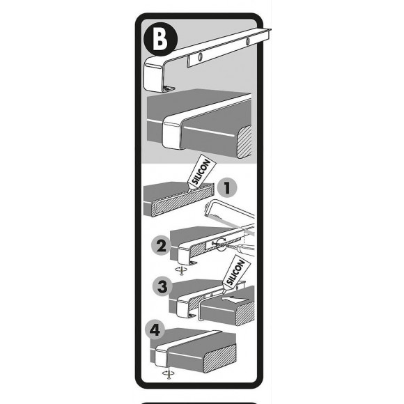 Profil De Jonction Bord À Bord, Plan De Travail 28mm, Forme 2 Quarts De Rond, De Rayon 0 - 2 Mm, Alu