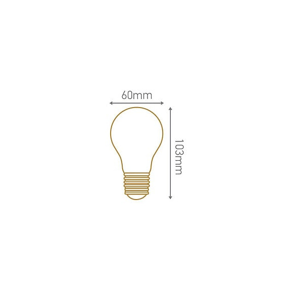 Ampoule Standard Led 'calotte Bronze' 6w E27 Blanc Chaud 750lm Dimmable