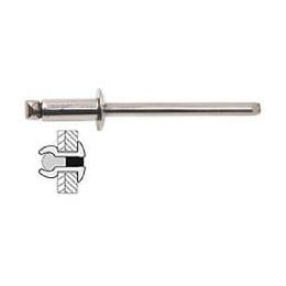 25 Rivets Inox / Inox À Tête Plate Ø 4,8 X 10 Mm