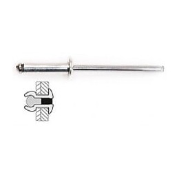 100 Rivets Alu / Alu À Tête Plate Ø 3,2 X 8 Mm
