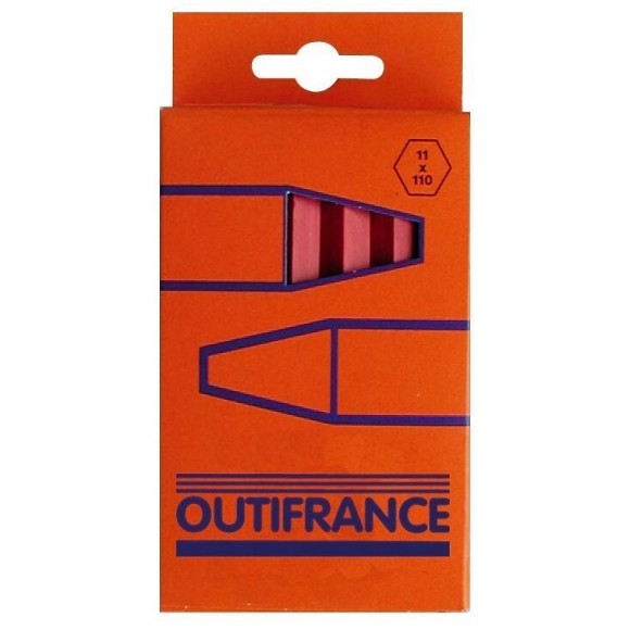 Boîte De 12 Craies Rouges Industrielles