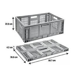 Casier Tontarelli Plastique Gris L.60 X P.40 X H.22.9 Cm Cm, 46 L