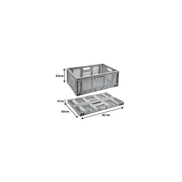 Casier Tontarelli Plastique Gris L.60 X P.40 X H.22.9 Cm Cm, 46 L