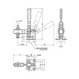 Sauterelle À Serrage Et Levier Verticaux 12 À 35 Mm
