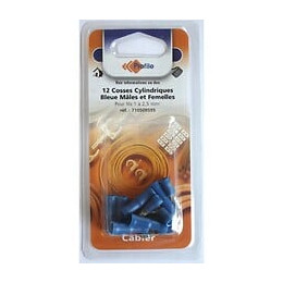 12 Cosses Cylindriques Bleues Mâles + Femelles