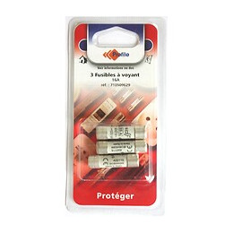 3 Fusibles À Voyant 10.3x38mm - 16a