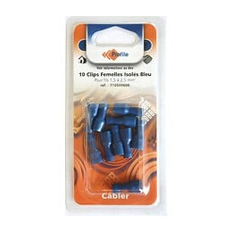 10 Cosses Clips Isolées Femelles Bleues
