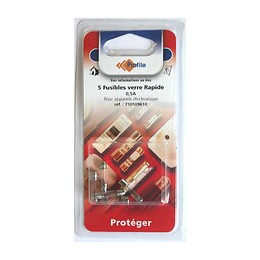 5 Fusibles Verre Rapide 0.5a