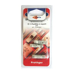 3 Fusibles A Voyant 8.5x31.5 Mm - 20a