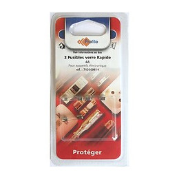 3 Fusibles Verre Rapide 4a