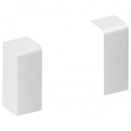Lot De 2 Embouts Blanc Pour Plinthe, H. 10 X P.3.7 Cm