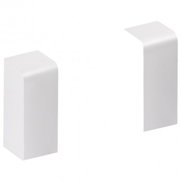 Lot De 2 Embouts Blanc Pour Plinthe, H. 10 X P.3.7 Cm
