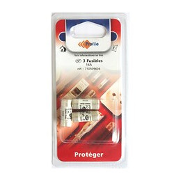 3 Fusibles 10.3x25.8mm - 16a