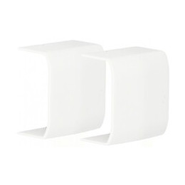 Lot De 2 Jonctions Blanc Pour Moulure, H. 2.6 X P.1.5 Cm