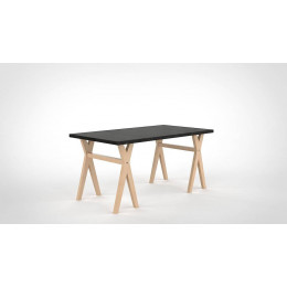 Tréteau Alixx, H.73cm X L.70cm X Emp. 35cm - Bois Fsc, Vernis Mat Naturel