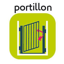 Barrière Métal Roméo, Portillon À Pression 73-81cm, Hauteur 77cm