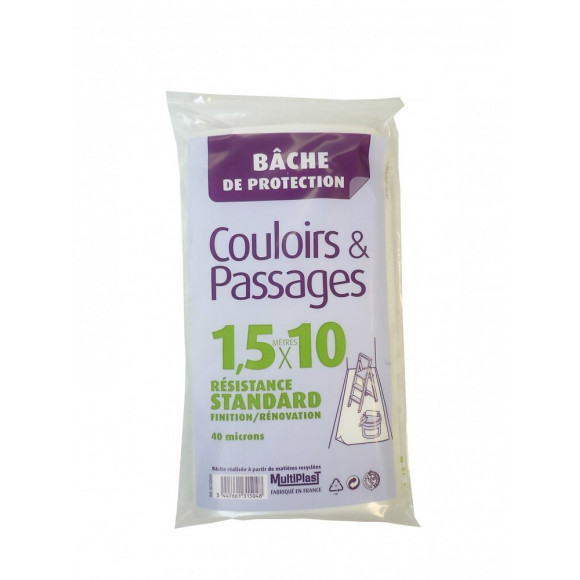 Bâche De Protection, L.10 X L.1.5 M Ep.40 Μm Multiplast