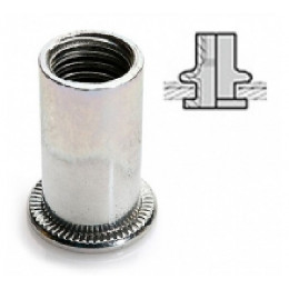 40 Écrous M4 À Sertir Acier Avec Tête Plate