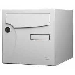 Boîte Aux Lettres Normalisée 1 Porte Extérieur Renz Acier Blanc Brillant