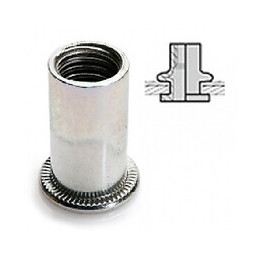 40 Écrous M6 À Sertir Acier Avec Tête Plate