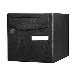 Boîte Aux Lettres Normalisée 1 Porte Extérieur Renz Acier Noir Brillant