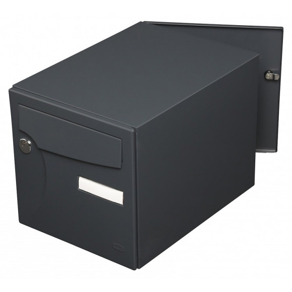Boîte Aux Lettres Normalisée 2 Portes Extérieur Renz Acier Anthracite Mat
