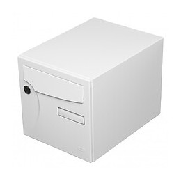 Boîte Aux Lettres Normalisée 2 Portes Extérieur Renz Acier Blanc Brillant