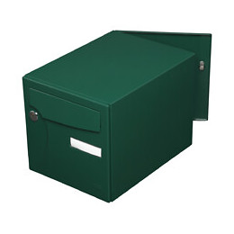 Boîte Aux Lettres Normalisée 2 Portes Extérieur Renz Acier Vert Brillant