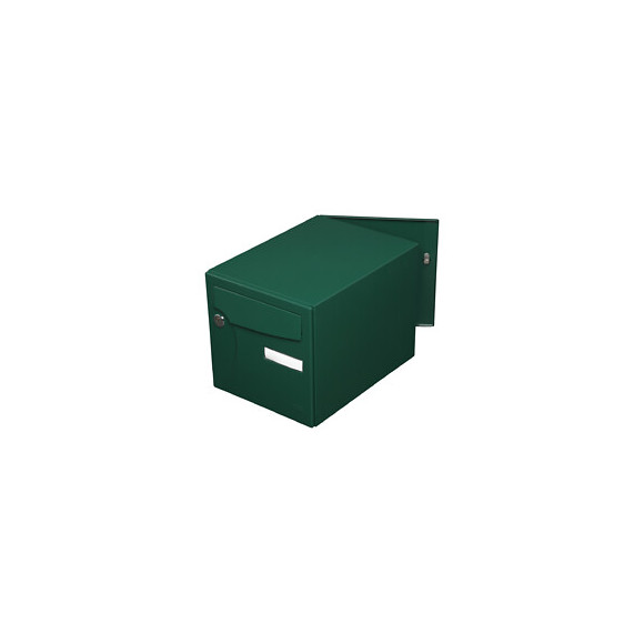 Boîte Aux Lettres Normalisée 2 Portes Extérieur Renz Acier Vert Brillant