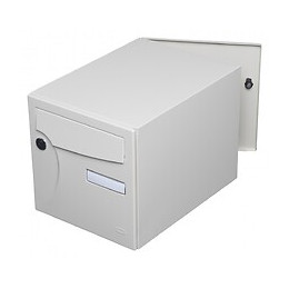 Boîte Aux Lettres Normalisée 2 Portes Extérieur Renz Acier Ivoire Brillant