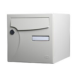 Boîte Aux Lettres Normalisée 1 Porte Extérieur Renz Acier Ivoire Brillant