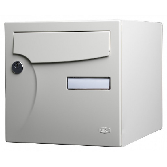 Boîte Aux Lettres Normalisée 1 Porte Extérieur Renz Acier Ivoire Brillant