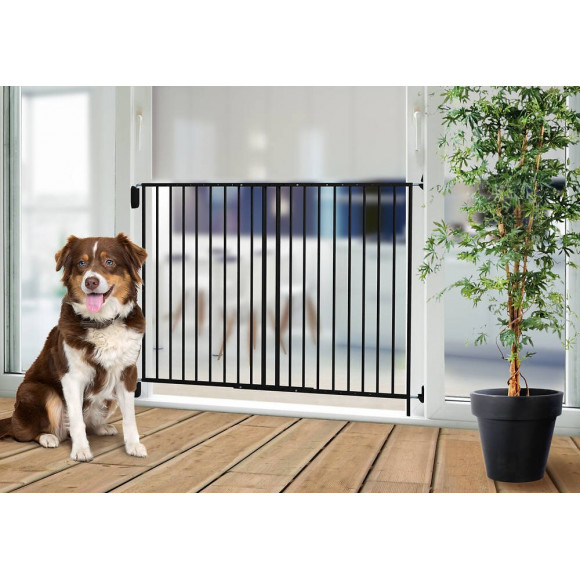 Barrière Métal Kenny, Pivotante, Double Cadre, 87-153cm, Hauteur 105cm