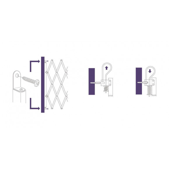 Barrière Stopfix, En Bois, Blanche, Extensible À 110cm