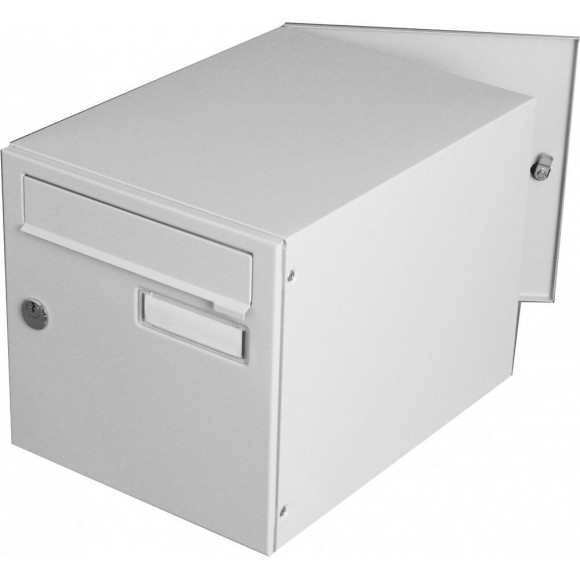 Boîte Aux Lettres Normalisée 2 Portes Extérieur Renz Acier Gris Brillant