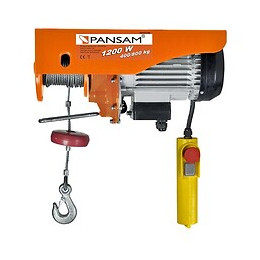 Dtools - Palan Éléctrique - Treuil De Levage - Charge Maximale 400 Kg/800kg - Puissance Nominale 1200 W - Orange