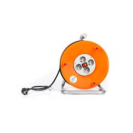 Power Tool - Enrouleur De Câble Avec Câble Électrique Longueur 50m - 4 Prises - Enrouleur Électrique Atelier Chantier - Ora