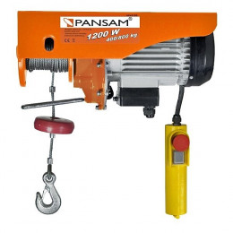 Dtools - Palan Éléctrique - Treuil De Levage - Charge Maximale 400 Kg/800kg - Puissance Nominale 1200 W - Orange