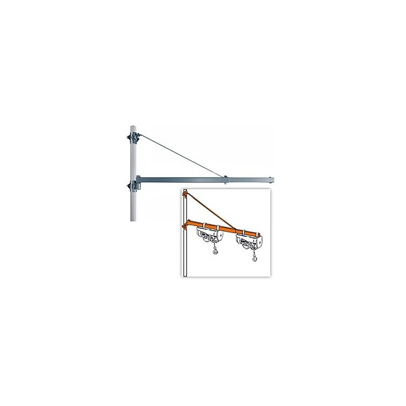 Dtools - Potence Pour Palan Électrique - Bras Téléscopique Pour Palan - 750mm/600kg - 1000mm/250kg - Argent