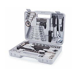 Power Tool - Boîte À Outils 141 Pcs - Coffret Embouts Clés Douilles - Coffret À Outils - Valise De Dépannage - Gris