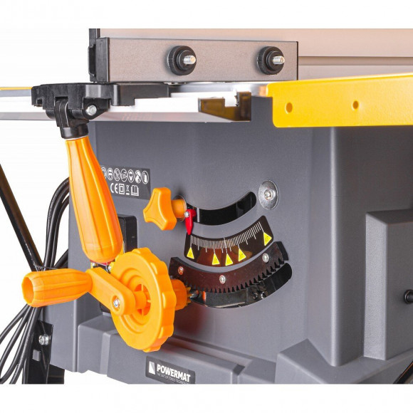 Power Tool - Scie Sur Table - 2000/1600w - Vitesse 4800 Rpm - Angle De Coupe 0-45°- Scie Découpe Bois - Jaune