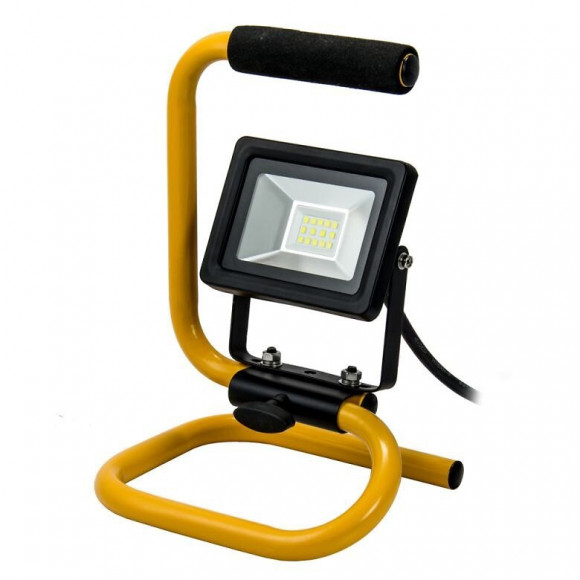 Dtools - Lampe D'atelier Sur Support - 10w - Flux Lumineux 750lm - Température 6500k - Projecteur Led - Jaune