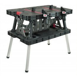Dtools - Établi  De Travail Pliable - Établi  De Bricolage - Capacité De Charge Jusqu'à 453 Kg - 755x910x550 - Noir