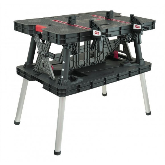 Dtools - Établi  De Travail Pliable - Établi  De Bricolage - Capacité De Charge Jusqu'à 453 Kg - 755x910x550 - Noir