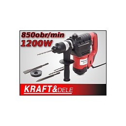 Dcraft - Marteau Perforateur - Puissance 1200w - Tension 230v - Mandrin Sds+ - Marteau Piqueur - Rouge