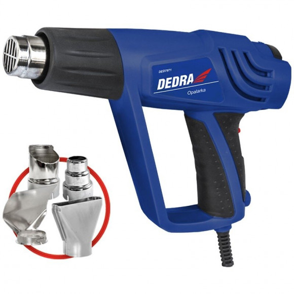 Dtools - Pistolet À Air Chaud - Décapteur Thermique - Puissance 2000w - Témpérature 80-600°c - 3 Vitesses - Bleu