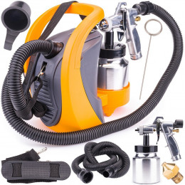 Power Tool - Pistolet De Peinture Hydrodynamique - Puissance 650w - Réservoir: 1000 Ml - Pulvérisateur De Peinture - Jaune