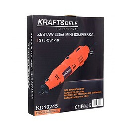 Dcraft - Mini Machine À Meuler Avec Accessoires - 235 Pcs - Puissance 270w - Réglage De Vitesse - Multi Ponceuse - Orange