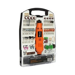 Dcraft - Mini Machine À Meuler Avec Accessoires - 235 Pcs - Puissance 270w - Réglage De Vitesse - Multi Ponceuse - Orange