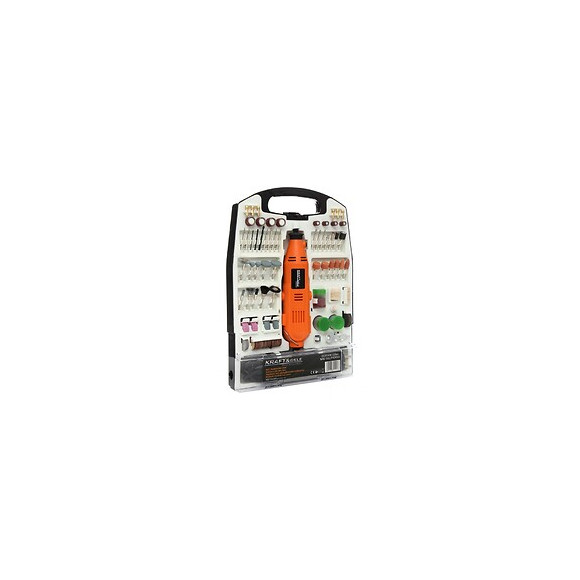 Dcraft - Mini Machine À Meuler Avec Accessoires - 235 Pcs - Puissance 270w - Réglage De Vitesse - Multi Ponceuse - Orange